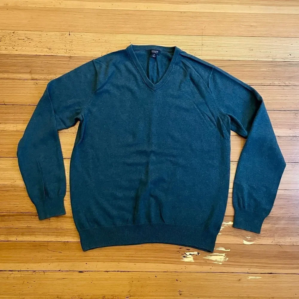 J. Crew cotton cashmere V-Neck sweater. Size S.